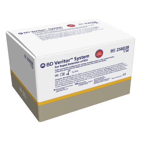 Rapid Test Kit BD Veritor™ System Infectious Disease Immunoassay Respiratory Syncytial Virus Test (RSV) Nasopharyngeal Swab Sample 30 Tests by BD  ID 256038